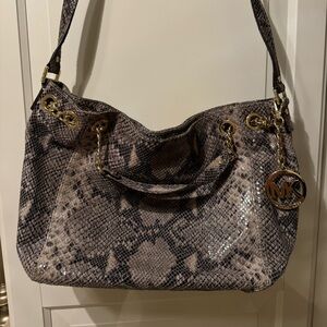 Michael Kors snakeskin handbag